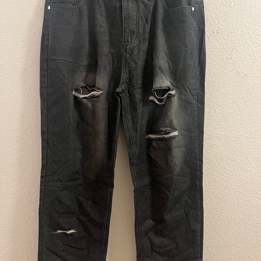 Source Unknown Black Slim Distressed Jeans